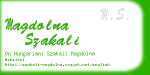 magdolna szakali business card